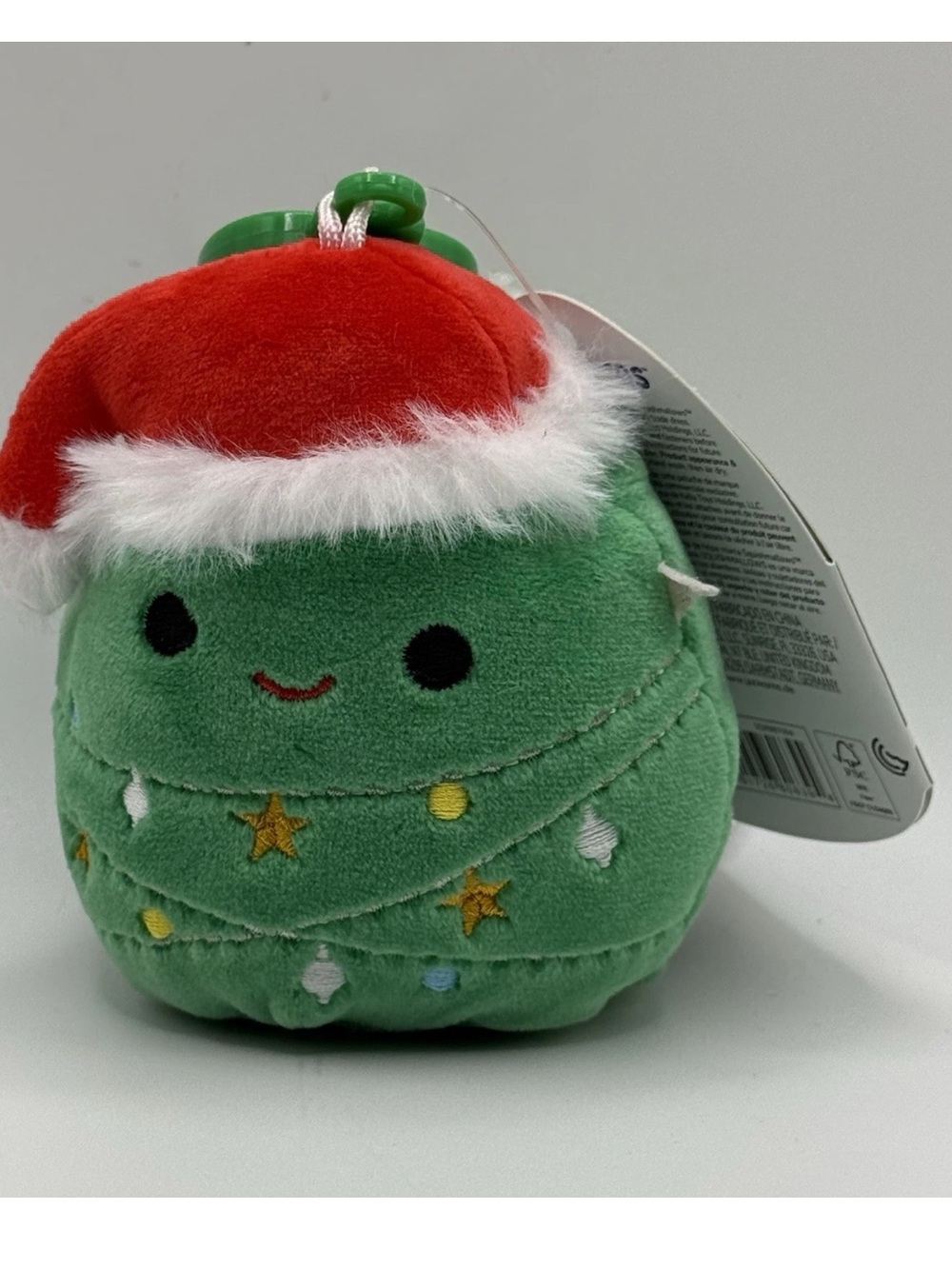 Squishmallows Jazwares Andy The Christmas Tree Clip On Stuffed Toy Gift Ornament